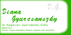 diana gyurcsanszky business card