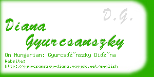 diana gyurcsanszky business card